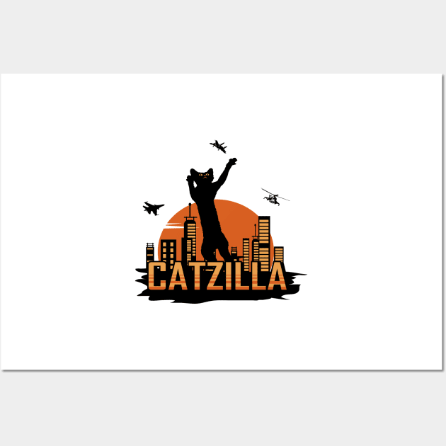 Catzilla Wall Art by IDesign23